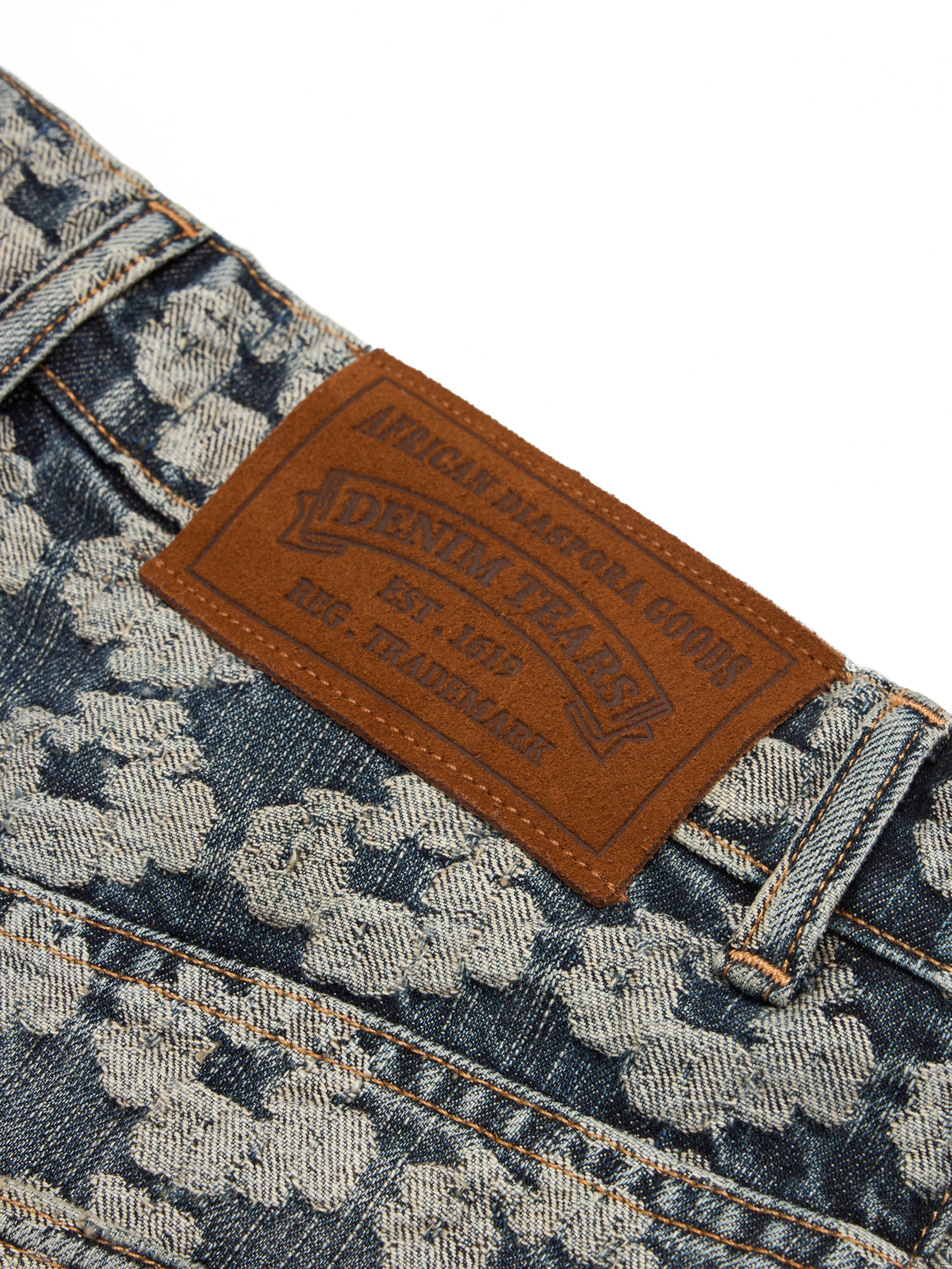 Baggy Jacquard Wreath Denim Pant – view 4