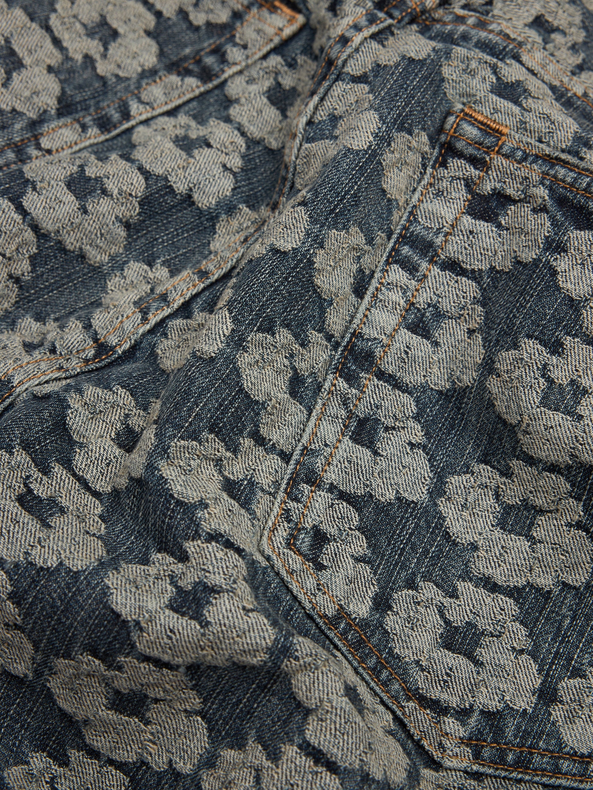Baggy Jacquard Wreath Denim Pant – view 3