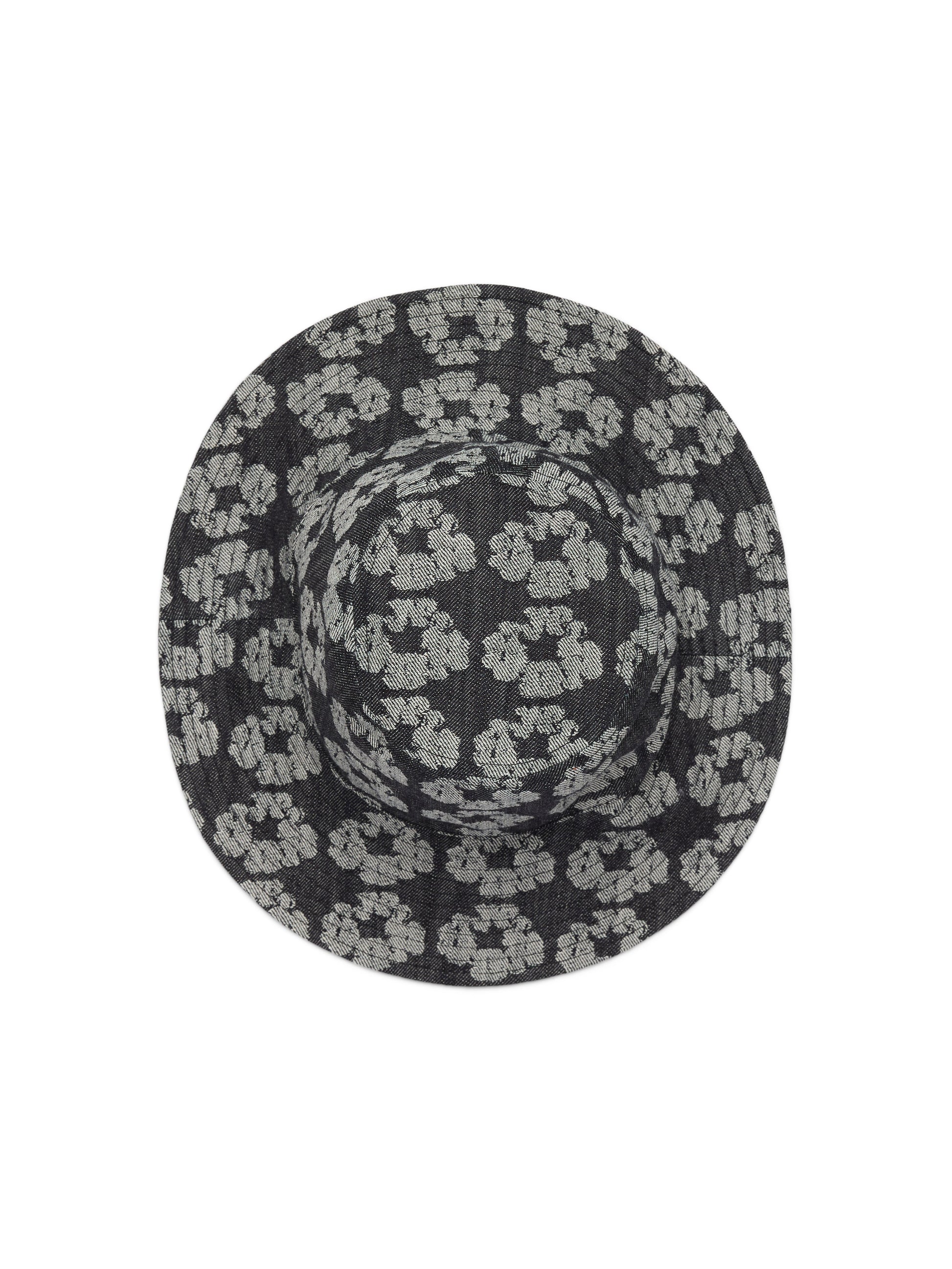 Jacquard Wreath Bucket Hat Washed Black – view 2