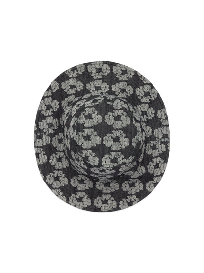 Jacquard Wreath Bucket Hat Washed Black – view 2