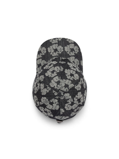 Jacquard Wreath Denim Cap Washed Black – view 2
