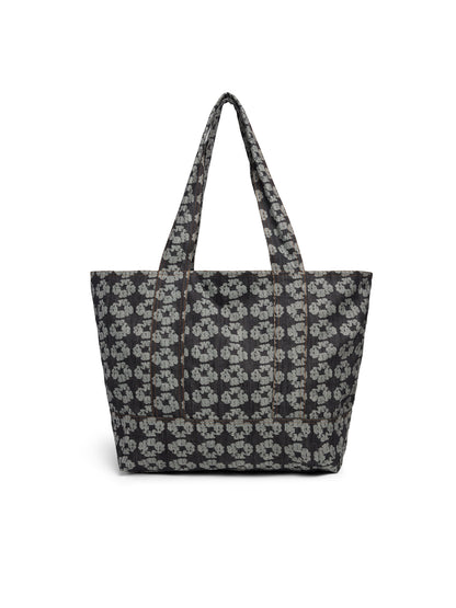 Jacquard Wreath Denim Tote Bag Dark Wash – view 2