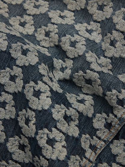 Jacquard Wreath Denim Jacket – view 3