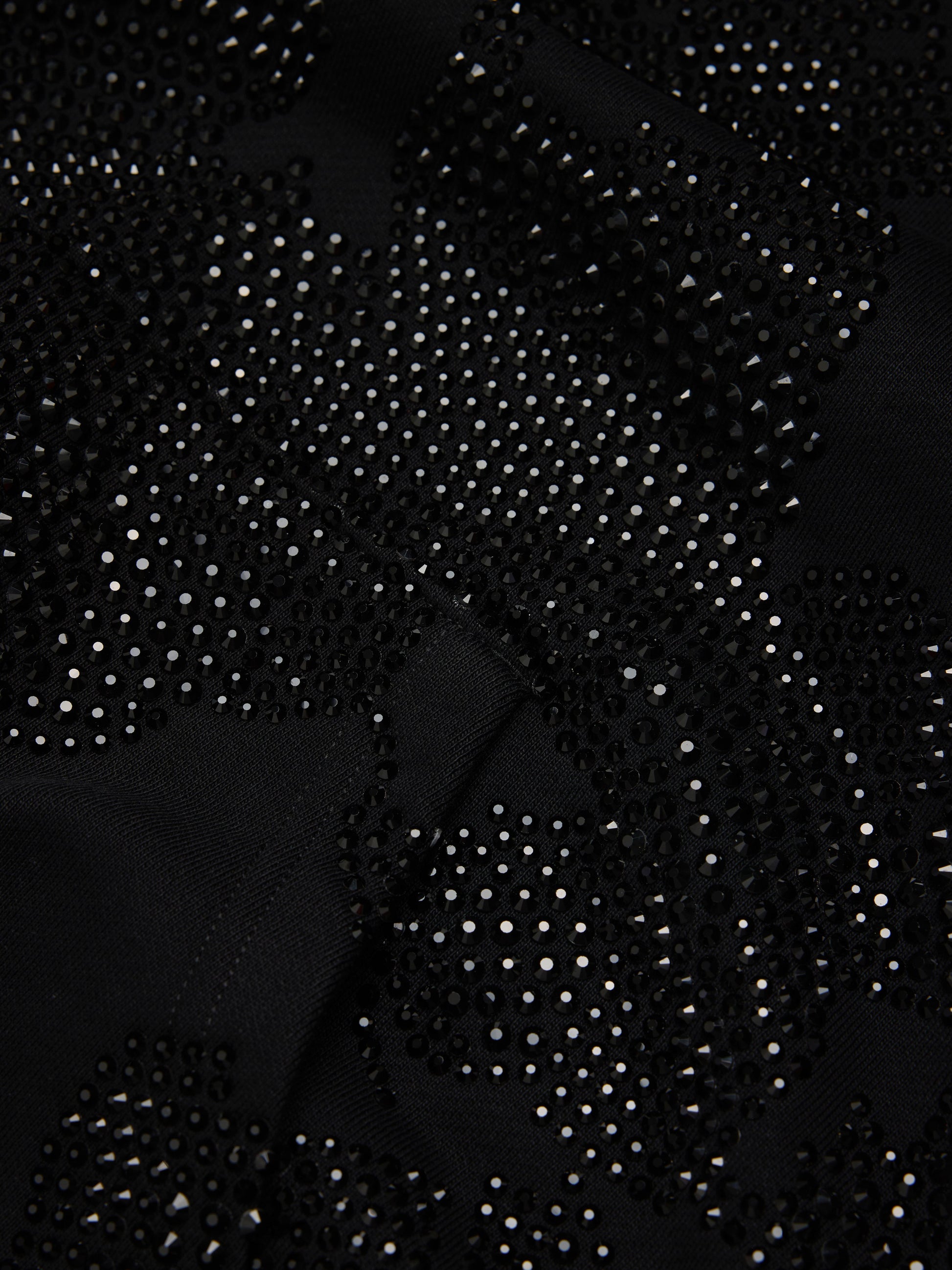 Biggie Rhinestone Cotton Wreath Pull Over Hoodie Black – view 3