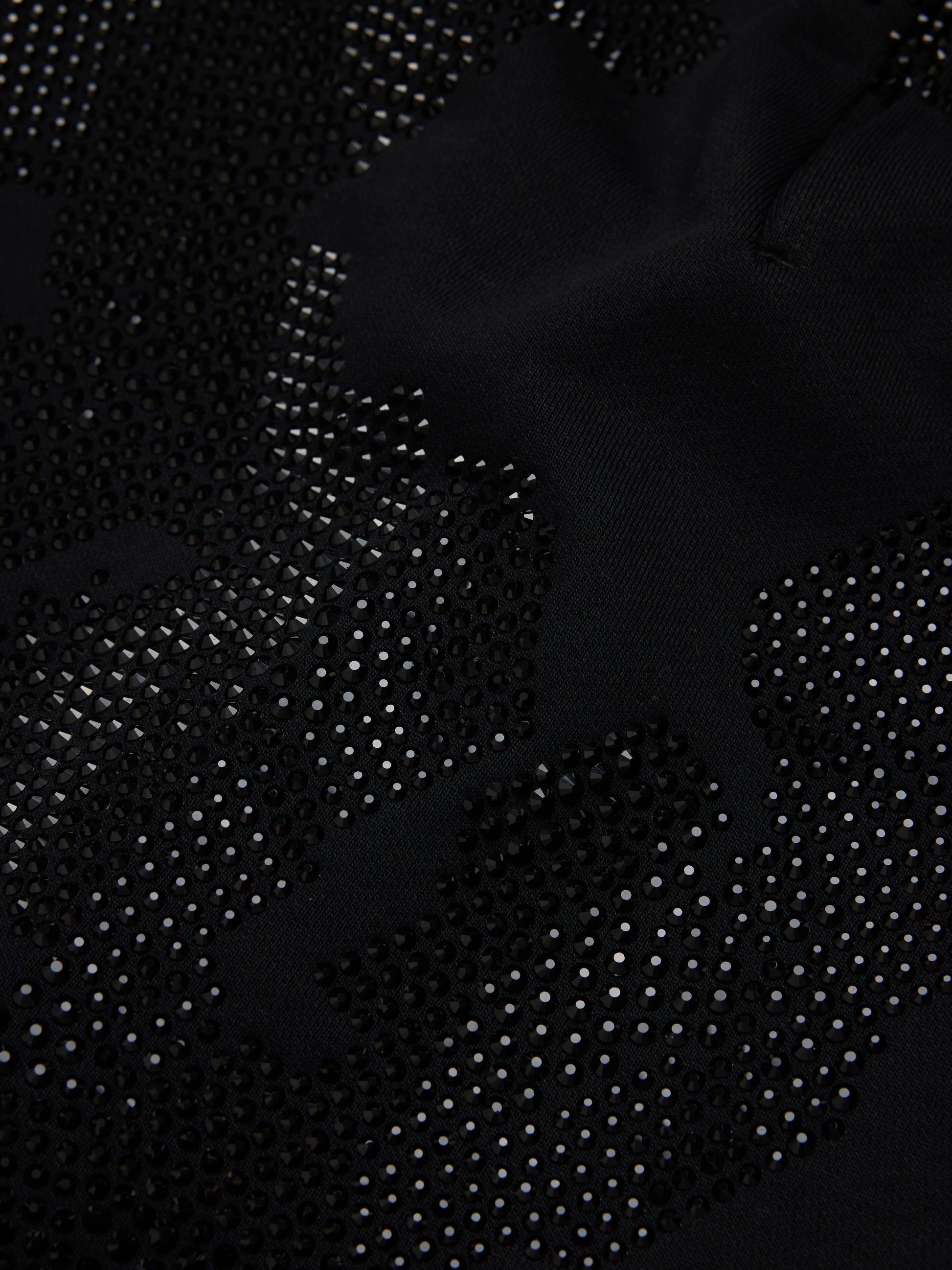 Biggie Rhinestone Cotton Wreath Sweatshort Black – view 3