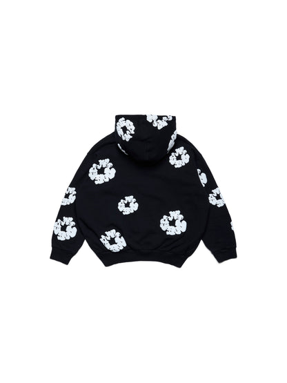 Kids Cotton Wreath Zip Hoodie Black – view 2