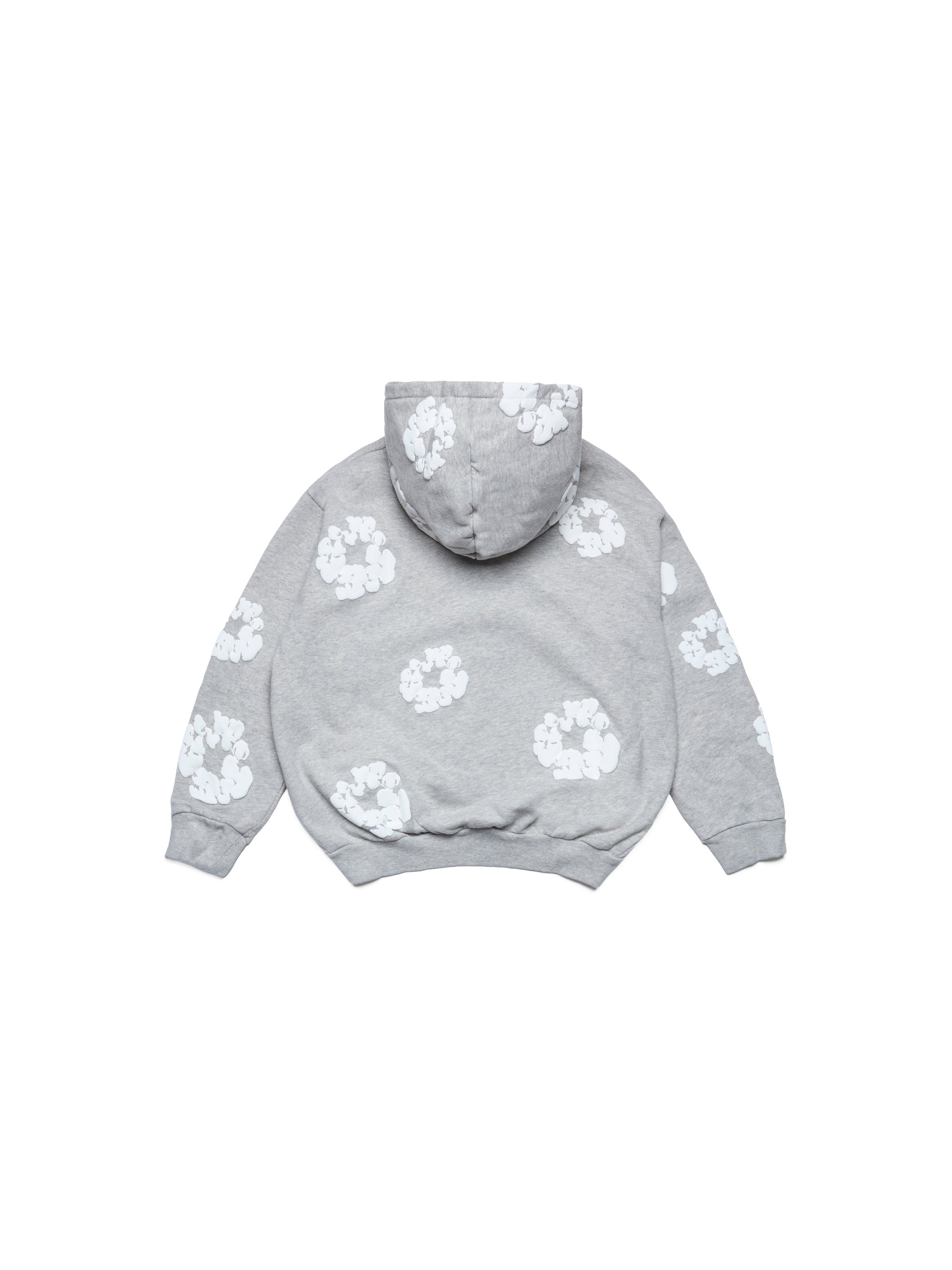 Kids Cotton Wreath Zip Hoodie Grey – view 2