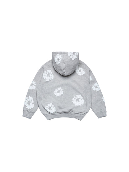 Kids Cotton Wreath Zip Hoodie Grey – view 2