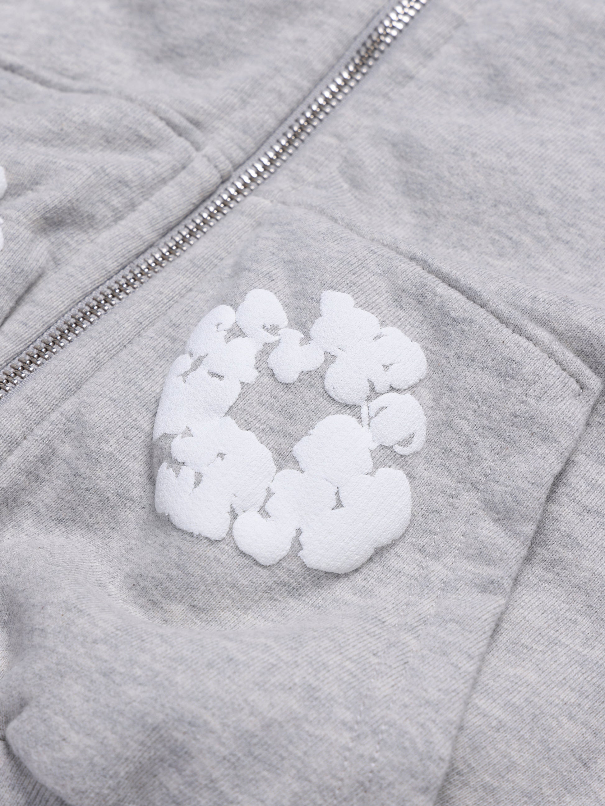 Kids Cotton Wreath Zip Hoodie Grey – view 3