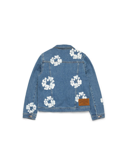 Kids Cotton Wreath Denim Jacket Light Indigo – view 2