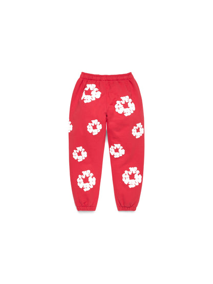 Kids Cotton Wreath Sweatpants Red – view 2