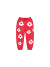 Kids Cotton Wreath Sweatpants Red