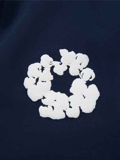 Kids Cotton Wreath Sweatpants Navy – view 3