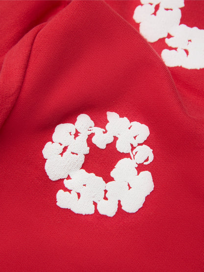 Kids Cotton Wreath Sweatpants Red – view 3