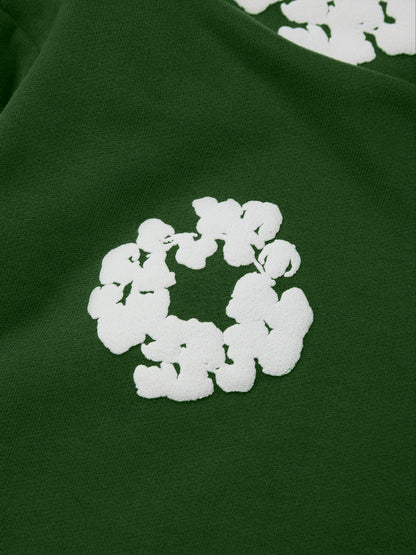 Kids Cotton Wreath Sweatpants Green – view 3