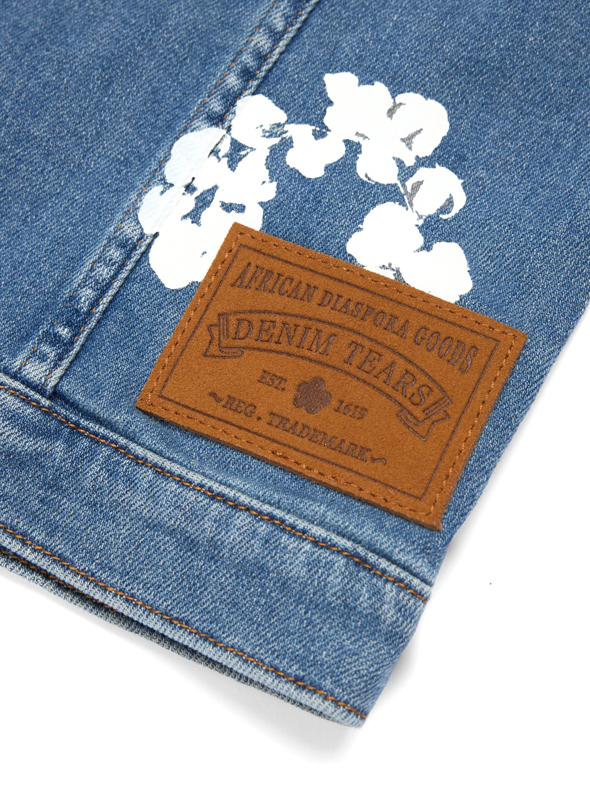 Kids Cotton Wreath Denim Jacket Light Indigo – view 4