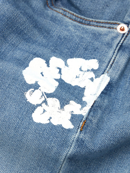 Kids Cotton Wreath Denim Pant Light Indigo – view 3