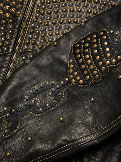 Libertas Studded Leather Jacket – view 4