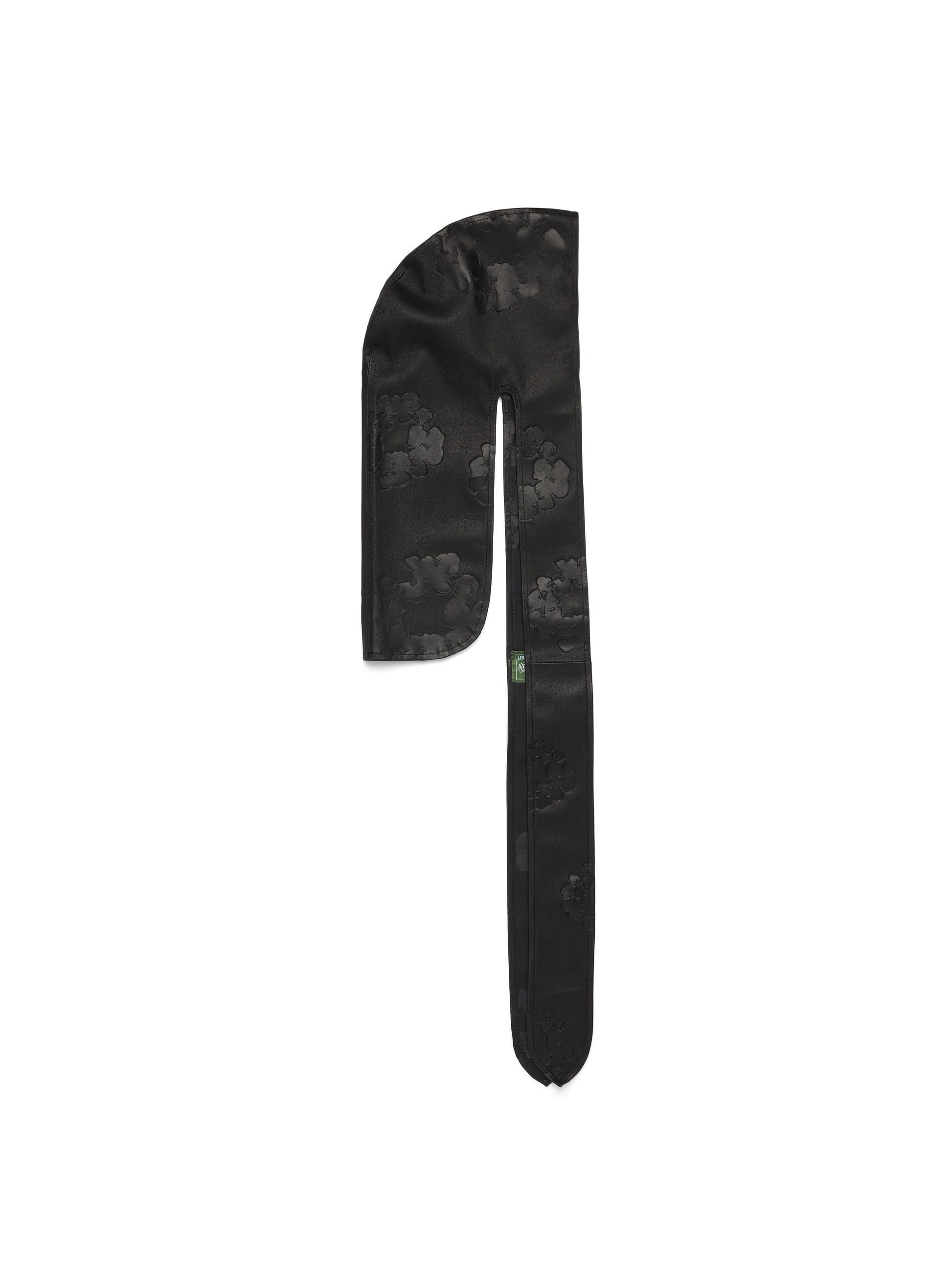 Cotton Wreath Leather Durag Black – view 2