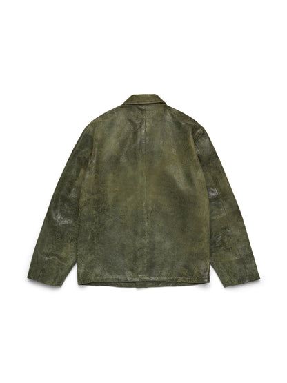 Leather Jungle Shirt Army Green – view 2