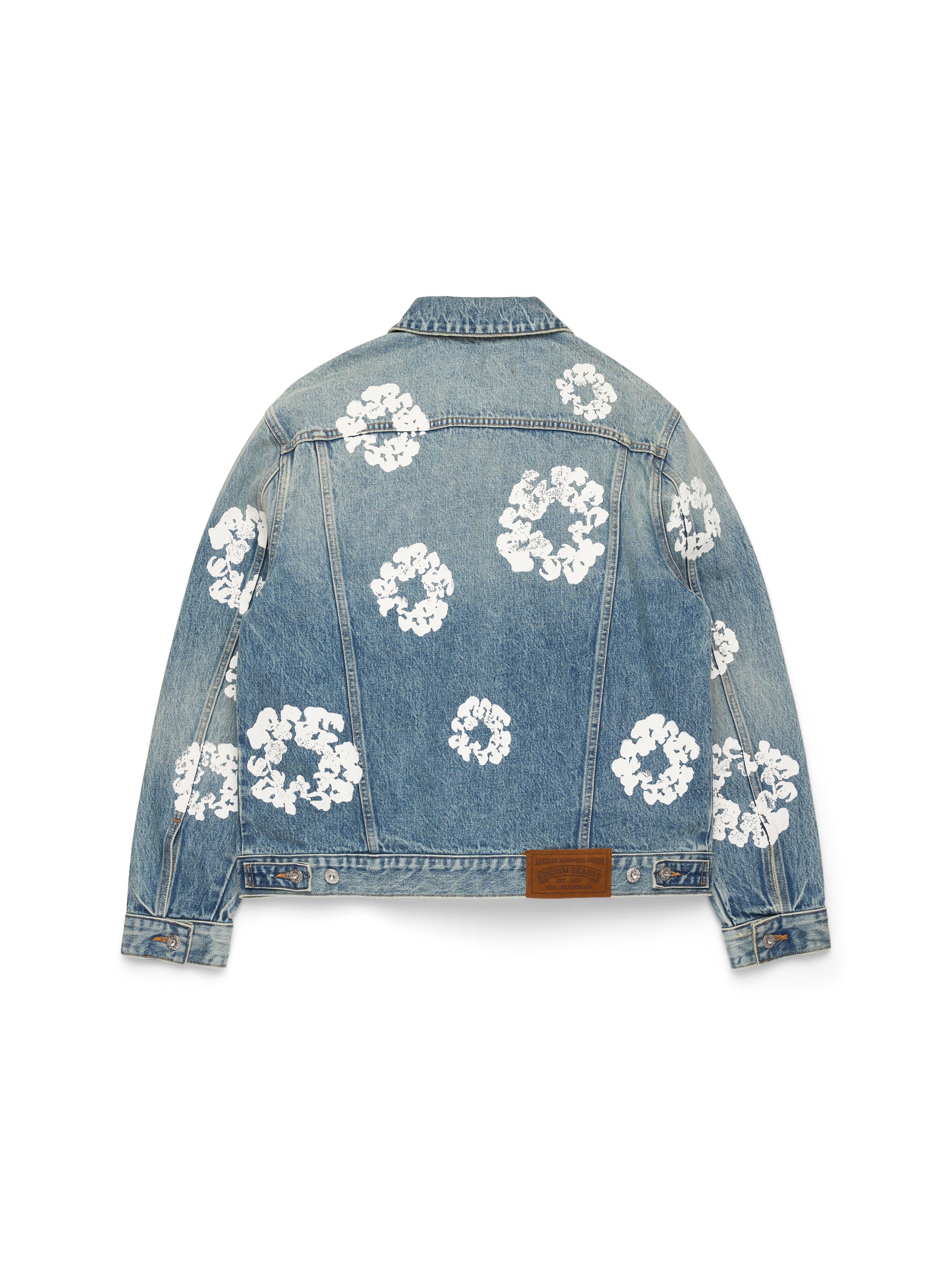 Cotton Wreath Denim Jacket Light Wash – view 2