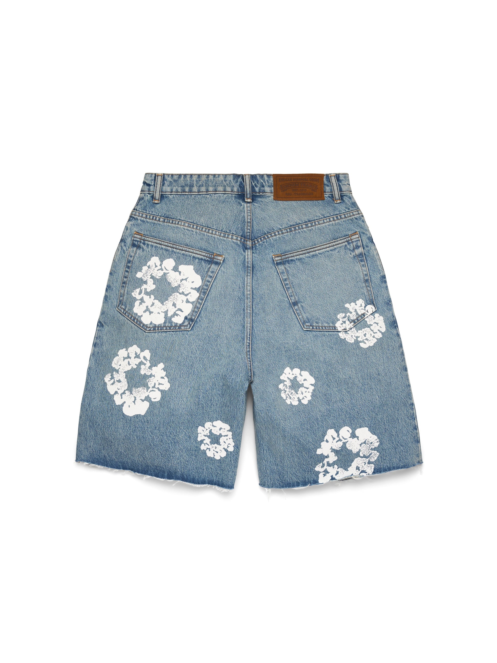 Light Wash Cotton Wreath Denim Short – view 2