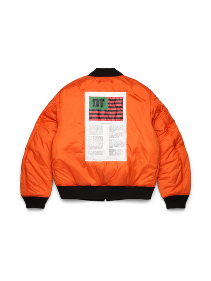 Cotton Wreath MA-1 Bomber Jacket Black – view 4
