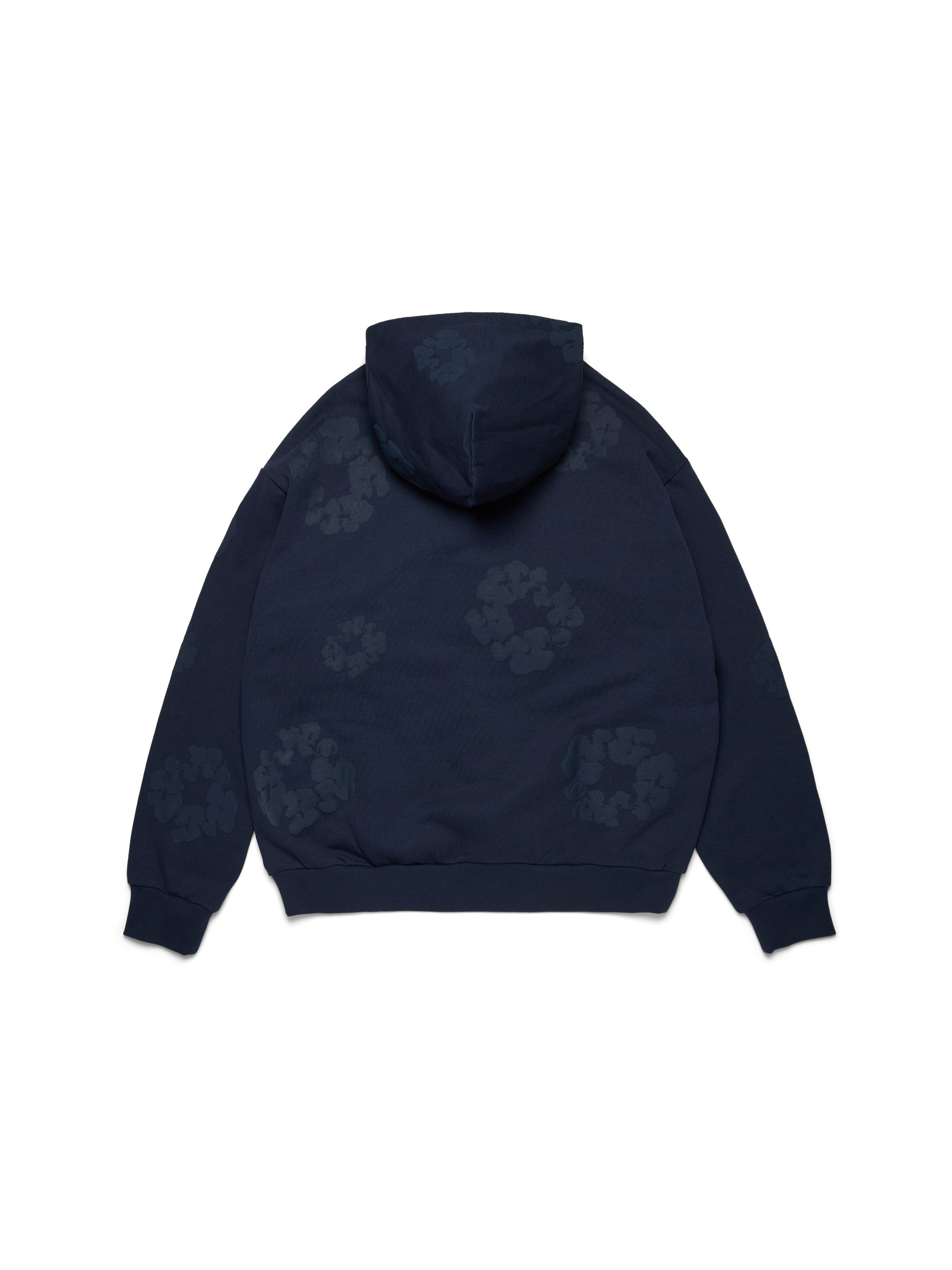 Mono Cotton Wreath Hoodie Navy – view 2