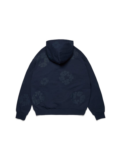 Mono Cotton Wreath Hoodie Navy – view 2