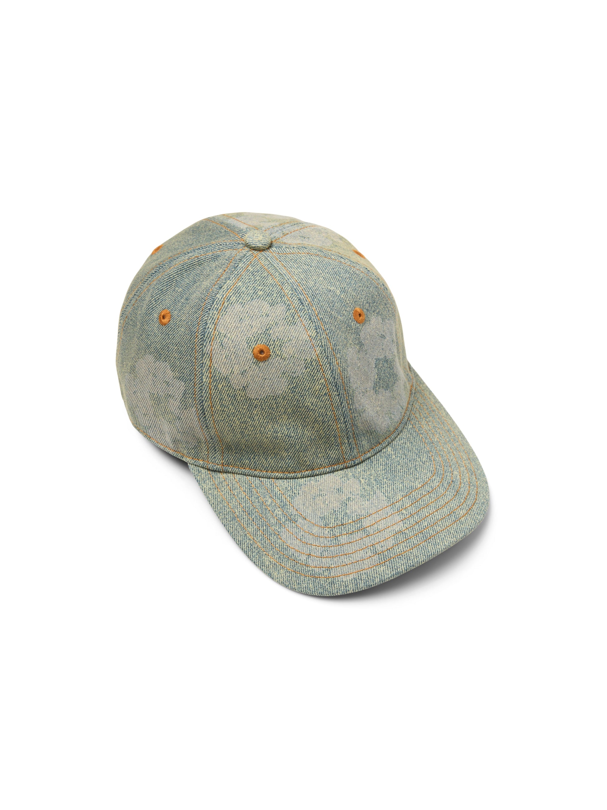 Mono Cotton Wreath Raw Denim Cap Dirty Wash