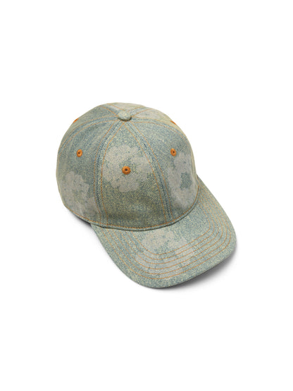 Mono Cotton Wreath Raw Denim Cap Dirty Wash