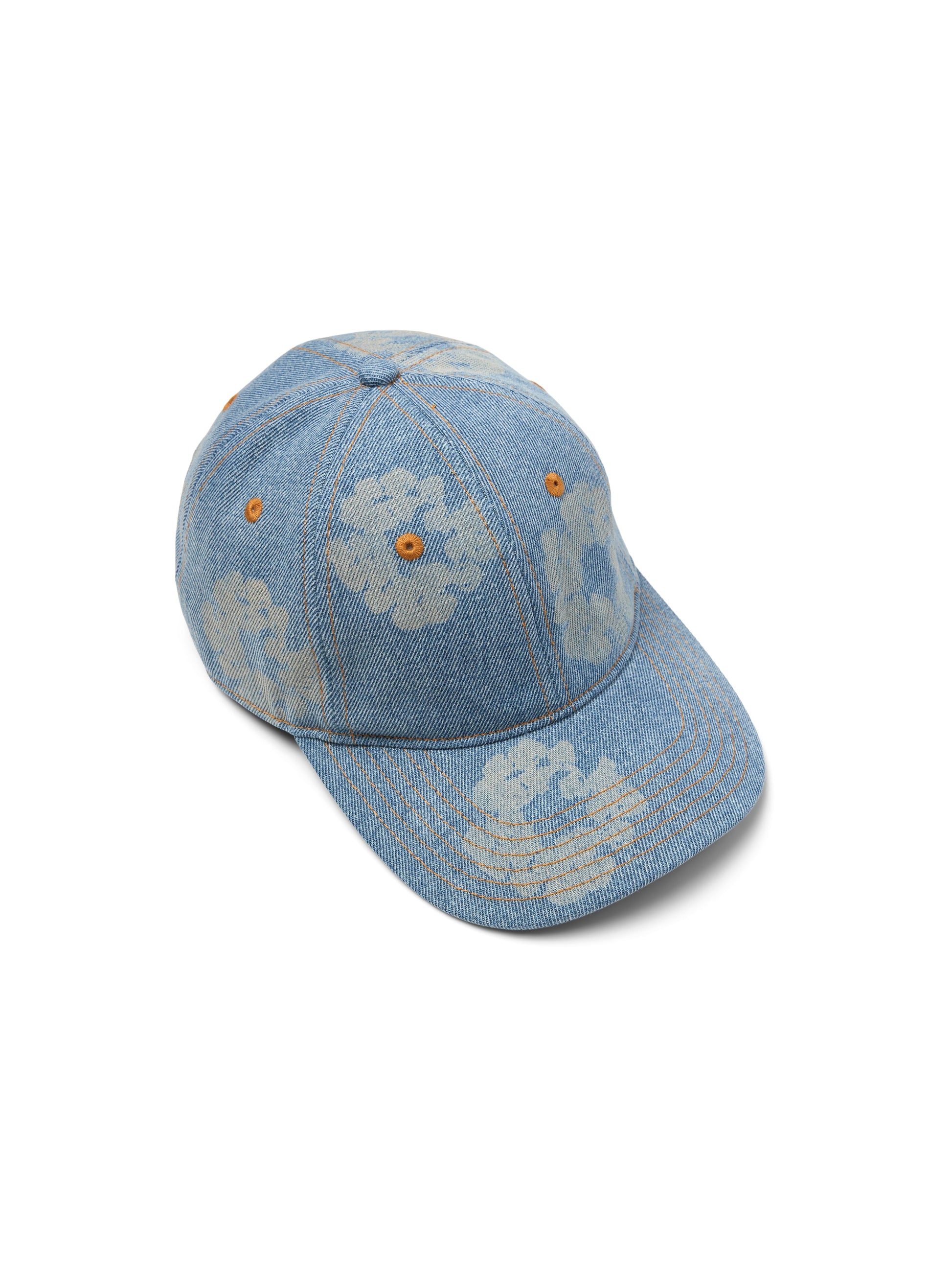 Mono Cotton Wreath Raw Denim Cap Light Wash