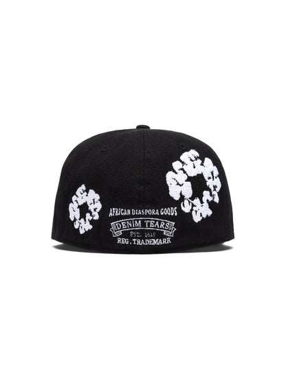 Cotton Wreath New Era 59FIFTY Canvas Fitted Cap Washed Black – view 2