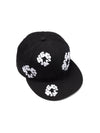 Cotton Wreath New Era 59FIFTY Canvas Fitted Cap Washed Black