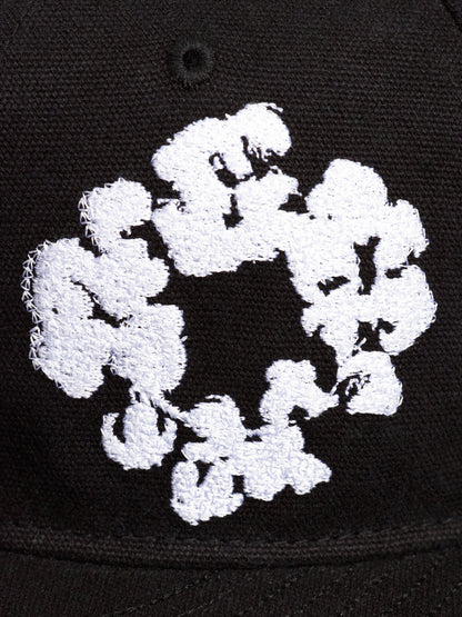 Cotton Wreath New Era 59FIFTY Canvas Fitted Cap Washed Black – view 4