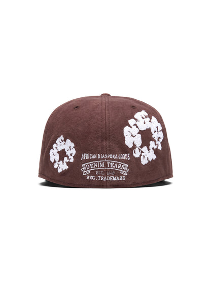 Cotton Wreath New Era 59FIFTY Canvas Fitted Cap Washed Brown – view 2