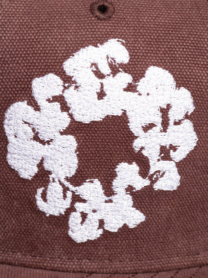 Cotton Wreath New Era 59FIFTY Canvas Fitted Cap Washed Brown – view 4