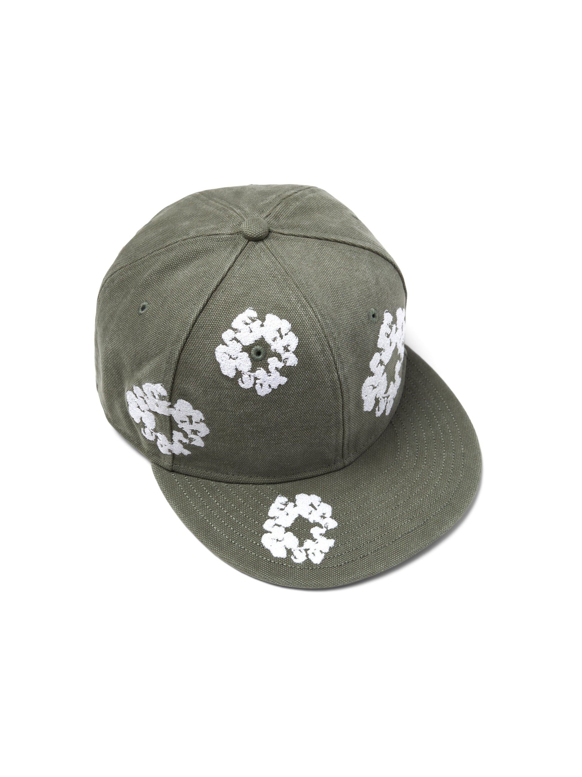 Cotton Wreath New Era 59FIFTY Canvas Fitted Cap Washed Olive