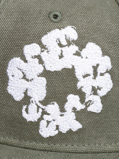 Cotton Wreath New Era 59FIFTY Canvas Fitted Cap Washed Olive – view 4