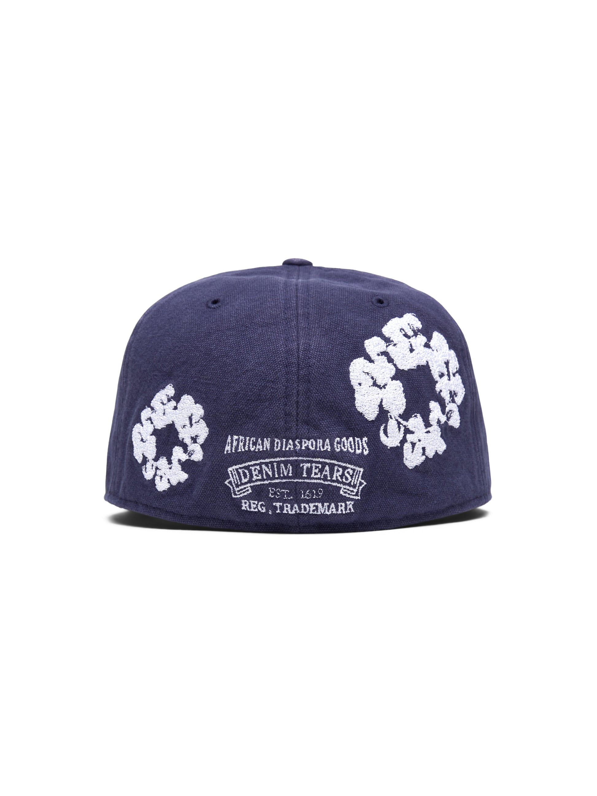 Cotton Wreath New Era 59FIFTY Canvas Fitted Cap Washed Indigo – view 2