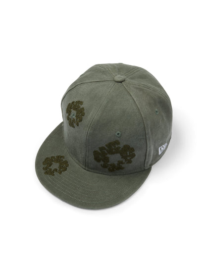 Mono Wreath New Era 59FIFTY Fitted Cap Washed Olive – view 3