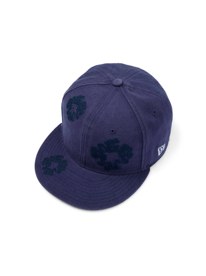Mono Wreath New Era 59FIFTY Fitted Cap Washed Indigo – view 3