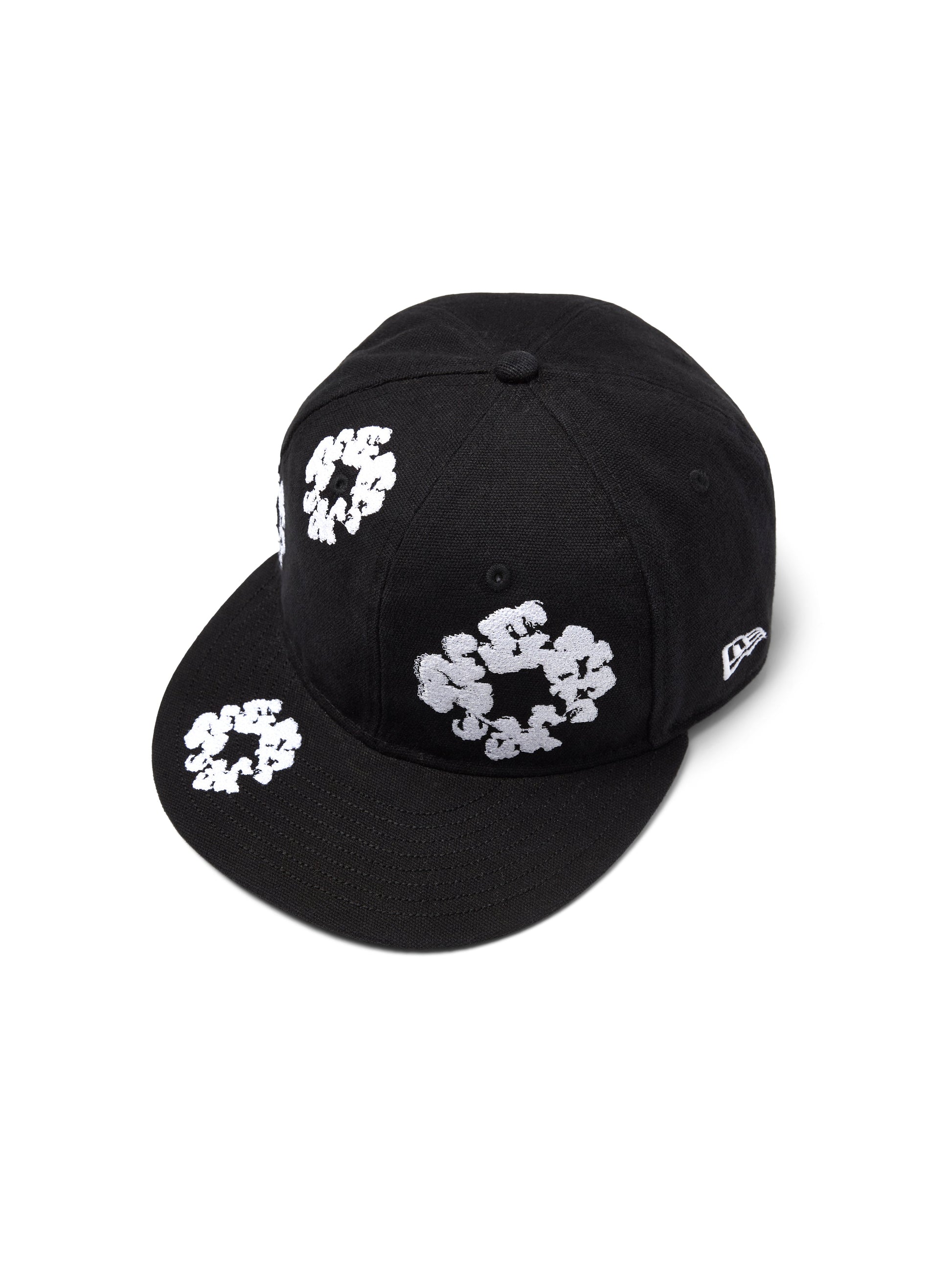 Cotton Wreath New Era 59FIFTY Canvas Fitted Cap Washed Black – view 3