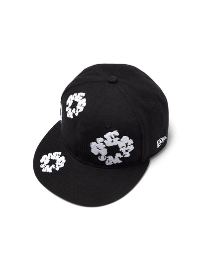 Cotton Wreath New Era 59FIFTY Canvas Fitted Cap Washed Black – view 3