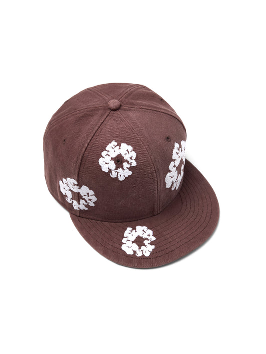 Cotton Wreath New Era 59FIFTY Canvas Fitted Cap Washed Brown