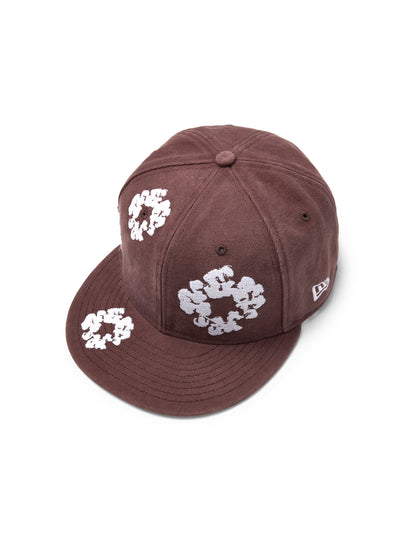 Cotton Wreath New Era 59FIFTY Canvas Fitted Cap Washed Brown – view 3