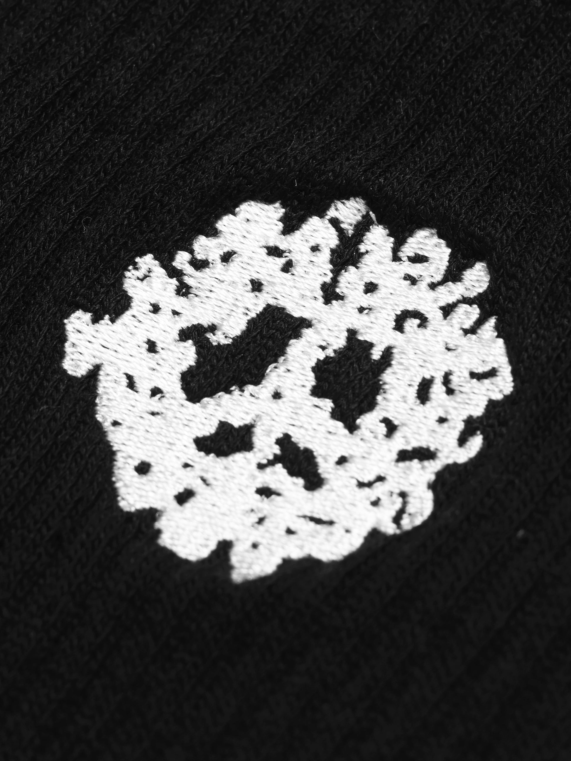 Cotton Peace Wreath 3-Pack Socks Black – view 3