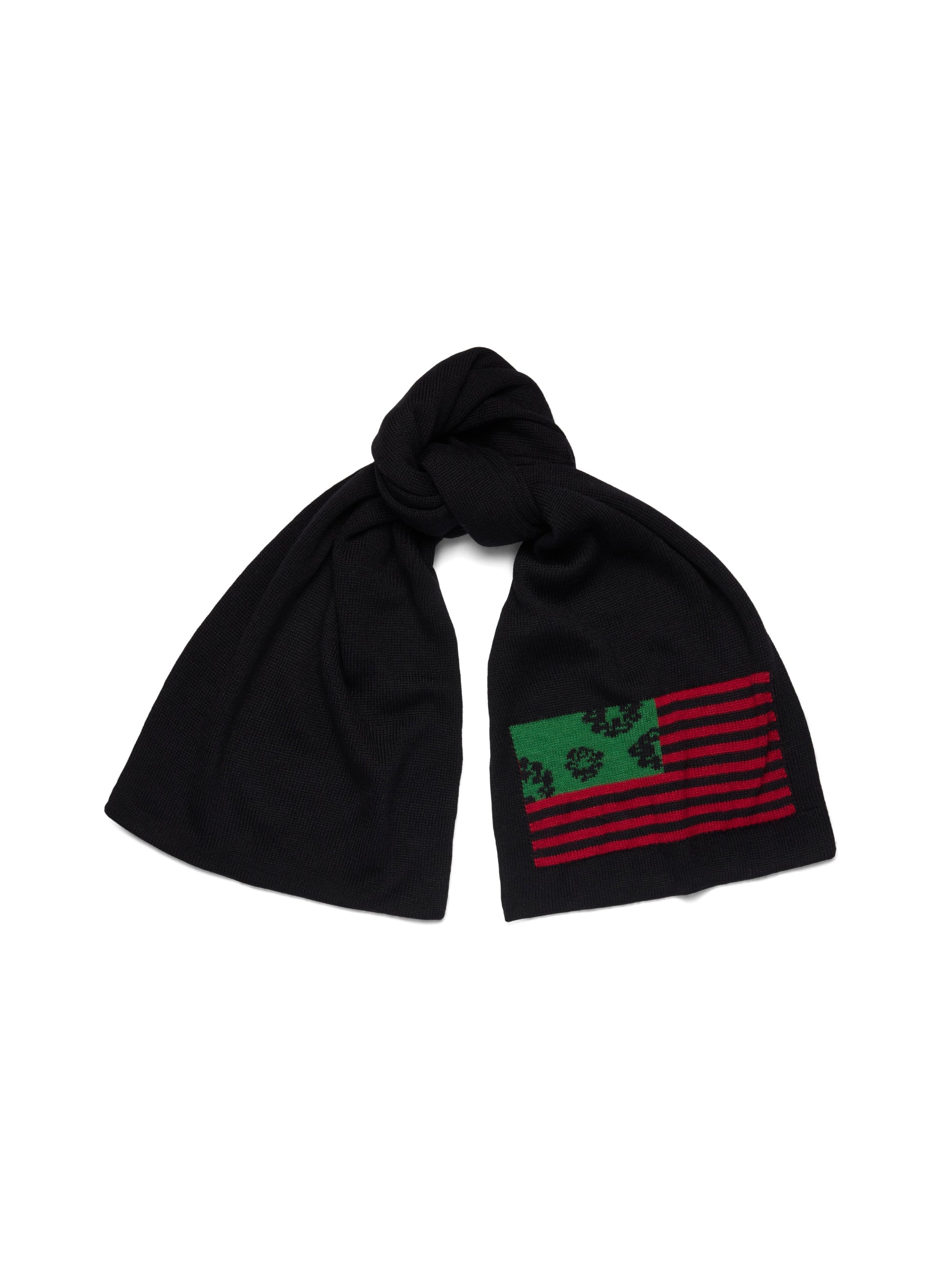 Pan-African Wreath Flag Scarf Black – view 2