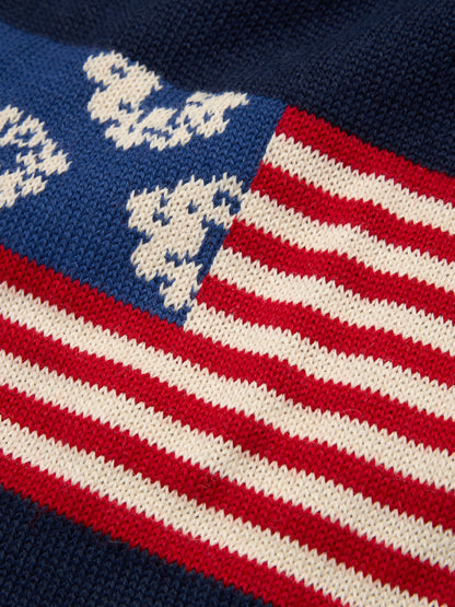 Pan-African Wreath Flag Scarf Navy – view 3