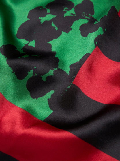Pan African Wreath Flag Scarf Red/Black/Green – view 2